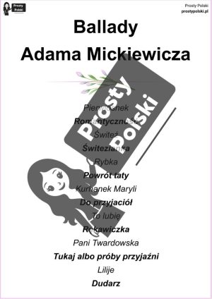 „Świtezianka”. Cechy ballady, plan wydarzeń