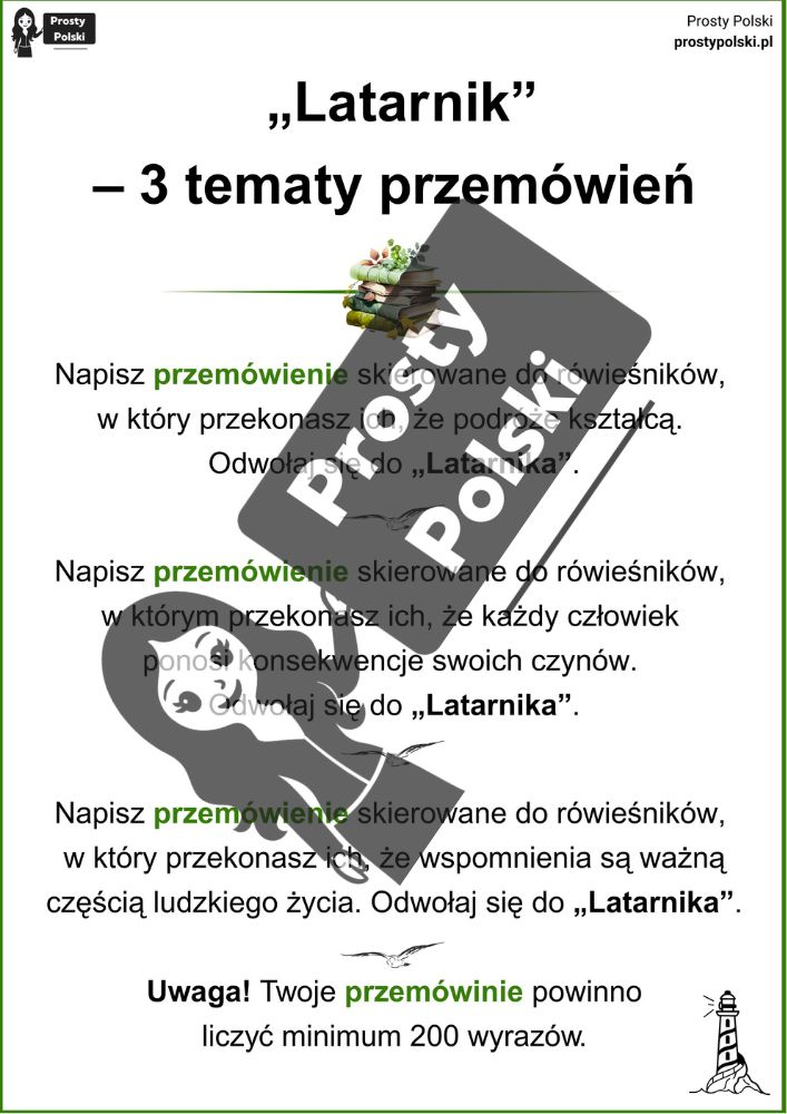 Tematy przemówień z Latarnika