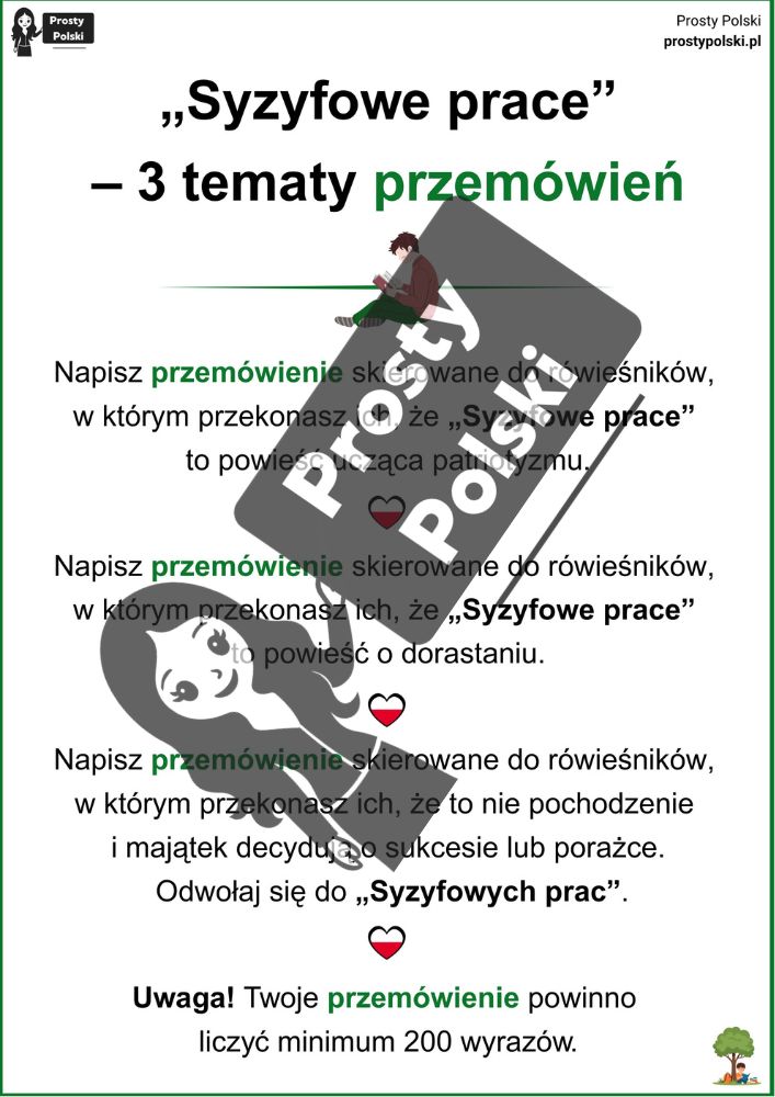 Syzfowe prace - tematy przemówień