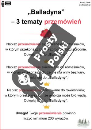 9 tematów wypracowań z „Balladyny”
