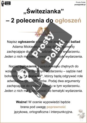 Polecenia do zaproszeń i ogłoszeń ze „Świtezianki”