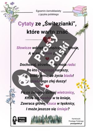 „Świtezianka”. Cytaty, morały