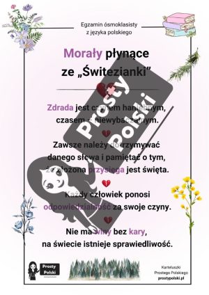 „Świtezianka”. Cytaty, morały