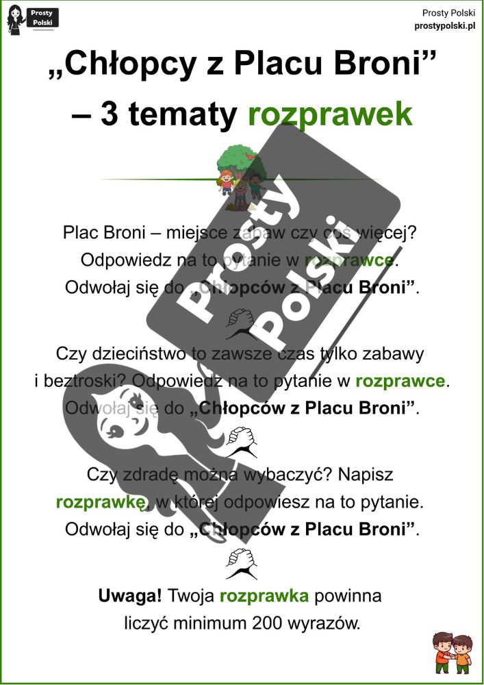 9 tematów wypracowań z „Chłopców z Placu Broni”