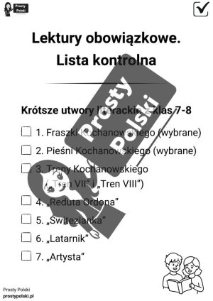 Listy kontrolne (lektury)