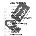 Lista kontrolna. Opowiadanie