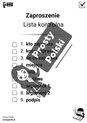 Listy kontrolne. Zaproszenie i ogłoszenie