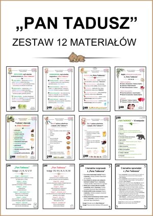 Zestaw 12 notatek z „Pana Tadeusza”