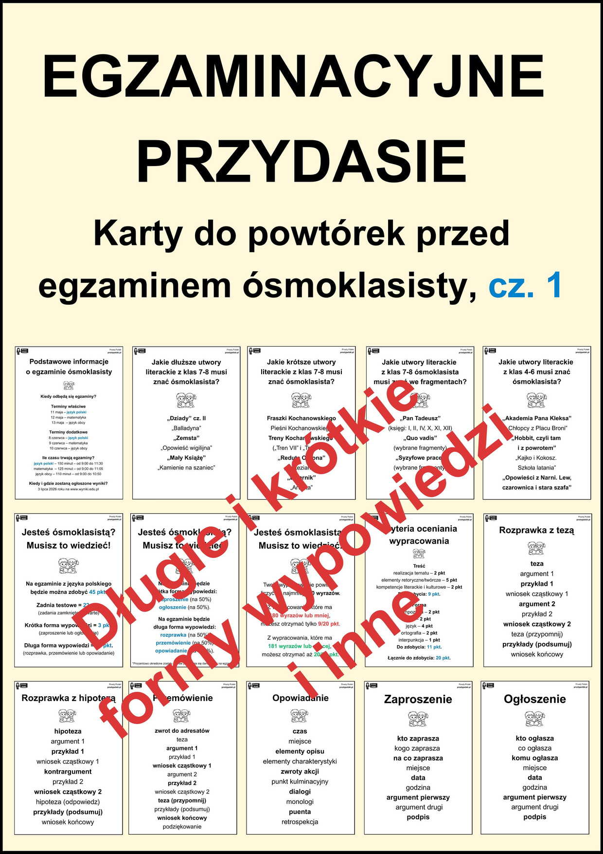 Notatki do powtórek przed E8, cz. 1