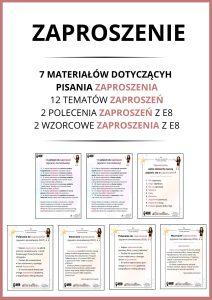 Zaproszenie. Zestaw 7 materiałów